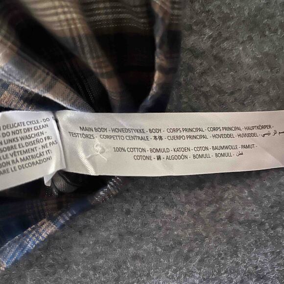 Ariat Men's Retro Fit Pearl Snap Western Shirt Brown Blue Plaid Cotton Size M - Picture 7 of 9